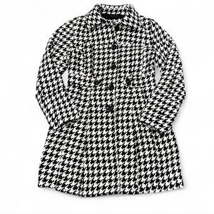 George Black and White Houndstooth Jacket